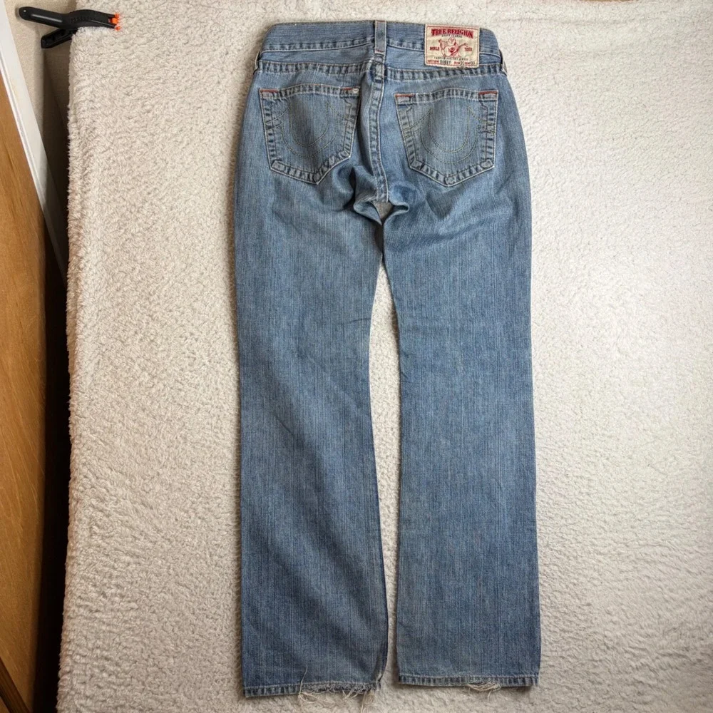 True Religion Bobby Straight Leg Jeans Mens 33x33 Blue Denim Made in USA